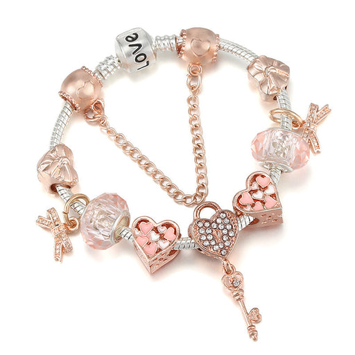 Wholesale DIY Beaded Love Key Alloy Bracelet JDC-BT-XingL005 Bracelet 星銮 16cm Wholesale Jewelry JoyasDeChina Joyas De China