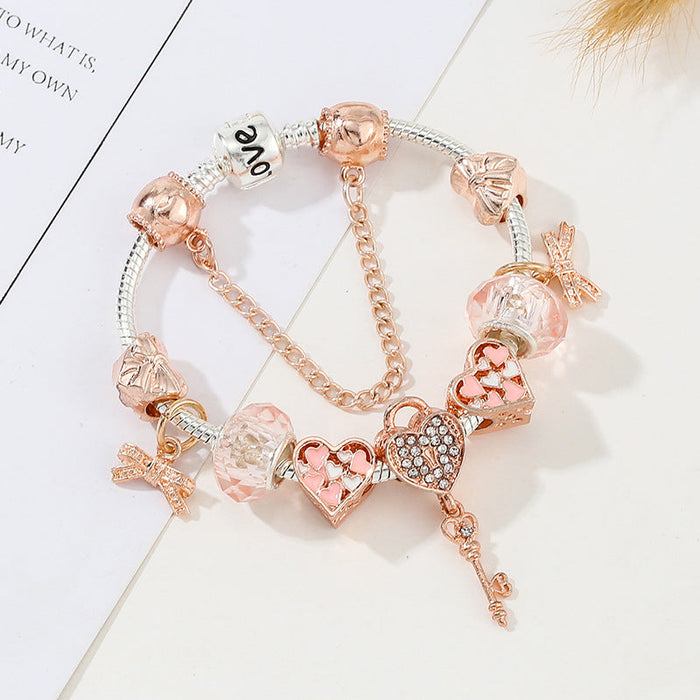 Wholesale DIY Beaded Love Key Alloy Bracelet JDC-BT-XingL005 Bracelet 星銮 Wholesale Jewelry JoyasDeChina Joyas De China