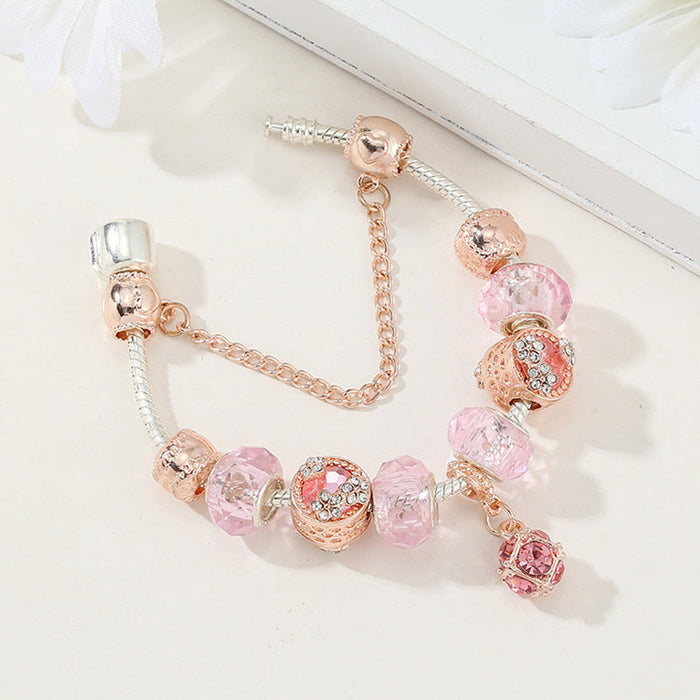 Wholesale DIY Beaded Pink Alloy Bracelet JDC-BT-XingL010 Bracelet 星銮 Wholesale Jewelry JoyasDeChina Joyas De China