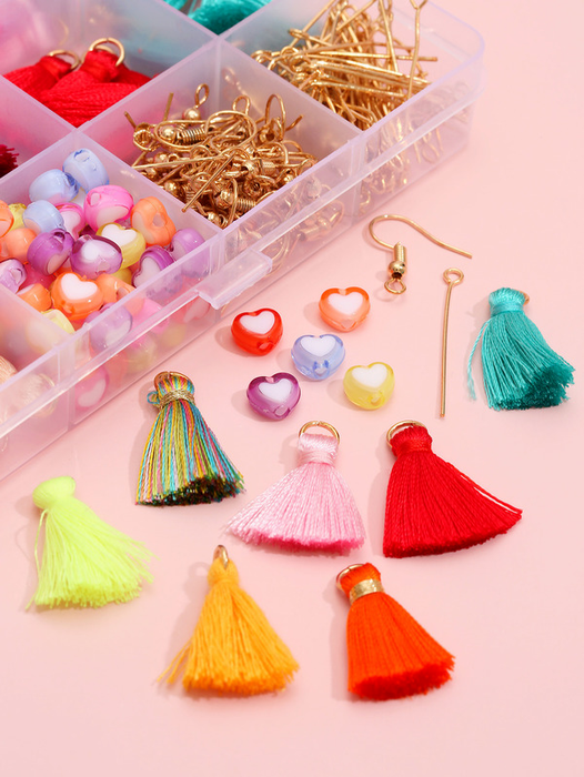 Bulk Jewelry Wholesale DIY multicolor love Tassel Earrings Pendant material box Bracelet material box accessories JDC-DLY-RL010 Wholesale factory from China YIWU China