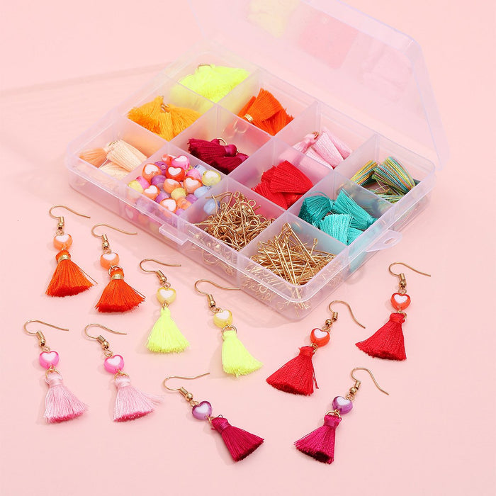 Bulk Jewelry Wholesale DIY multicolor love Tassel Earrings Pendant material box Bracelet material box accessories JDC-DLY-RL010 Wholesale factory from China YIWU China