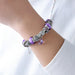 Wholesale DIY Purple Ball Beaded Plating Alloy Bracelet JDC-BT-MiMeng026 Bracelet 米萌 Wholesale Jewelry JoyasDeChina Joyas De China