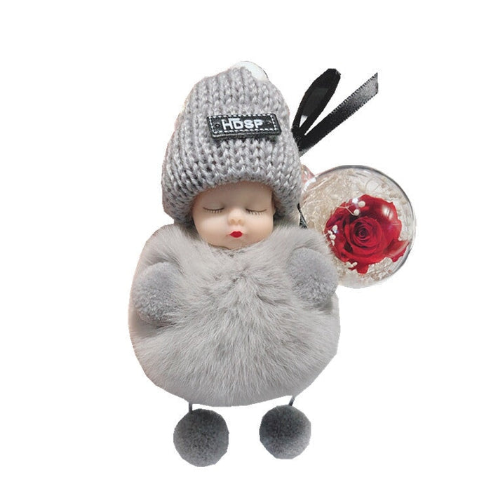 Wholesale doll plush Pom Pom Keychain JDC-KC-LX041 Keychains 恋希 Wholesale Jewelry JoyasDeChina Joyas De China