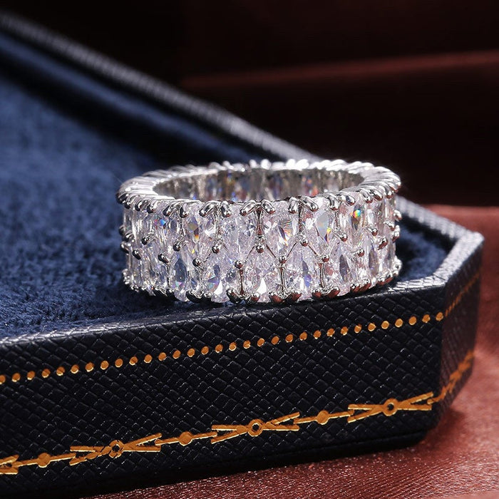 Wholesale double drainage drip zircon ring JDC-RS-Caos004 Rings 曹适 1 6 Wholesale Jewelry JoyasDeChina Joyas De China