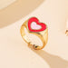 Wholesale Double Heart Alloy Rings JDC-RS-F104 Rings 韩之尚 5408502 / Wholesale Jewelry JoyasDeChina Joyas De China