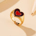 Wholesale Double Heart Alloy Rings JDC-RS-F104 Rings 韩之尚 Wholesale Jewelry JoyasDeChina Joyas De China