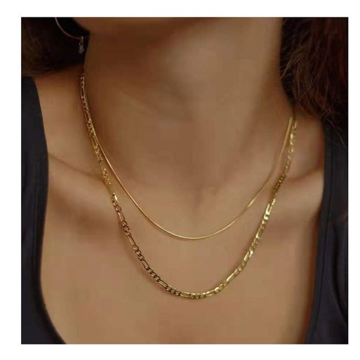 Wholesale double-layer chain alloy necklaces JDC-NE-TC222 necklaces JoyasDeChina Wholesale Jewelry JoyasDeChina Joyas De China