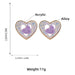 Wholesale double layer heart shape geometric alloy diamond earrings JDC-ES-JL953 Earrings 氿乐 Wholesale Jewelry JoyasDeChina Joyas De China