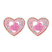 Wholesale double layer heart shape geometric alloy diamond earrings JDC-ES-JL953 Earrings 氿乐 Pink Wholesale Jewelry JoyasDeChina Joyas De China