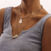 Wholesale double layer irregular pendant alloy necklaces JDC-NE-ZW028 necklaces JoyasDeChina Wholesale Jewelry JoyasDeChina Joyas De China