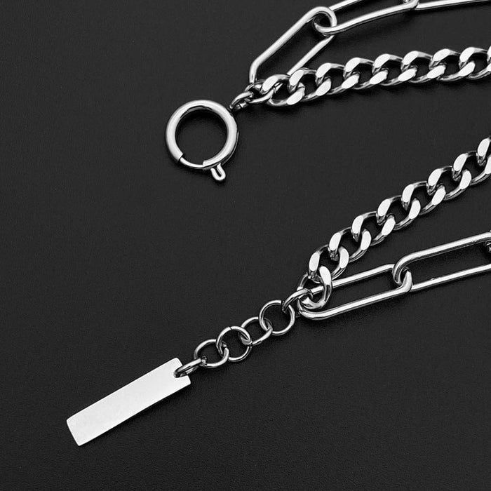 Wholesale Double Layer Titanium Steel Cuban Bracelet JDC-BT-JiuB012 Bracelet 玖柏 Wholesale Jewelry JoyasDeChina Joyas De China