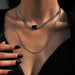 Wholesale double layered alloy necklaces JDC-NE-A087 Necklaces 妙雅 1 Wholesale Jewelry JoyasDeChina Joyas De China