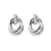 Wholesale double loop hollow iron earrings JDC-ES-DN001 Earrings 道妮 Wholesale Jewelry JoyasDeChina Joyas De China