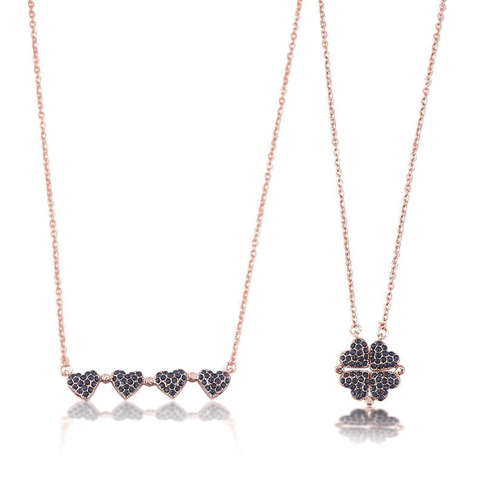 Wholesale double-sided clover Copper Necklaces JDC-NE-youm007 necklaces 幽梦 N799 Wholesale Jewelry JoyasDeChina Joyas De China