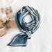 Wholesale double-sided long and narrow silk scarves JDC-SF-GSHQ004 scarf JoyasDeChina 13C stripe cyan 120cm Wholesale Jewelry JoyasDeChina Joyas De China