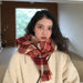 Wholesale Double-sided plaid scarf women JDC-SC-GE007 scarf 关尔 Red MiG Wholesale Jewelry JoyasDeChina Joyas De China