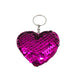 Wholesale double-sided reflective Sequin girl's heart keychains JDC-KC-YD026 Keychains 帝雁 rose 6*6.4cm Wholesale Jewelry JoyasDeChina Joyas De China