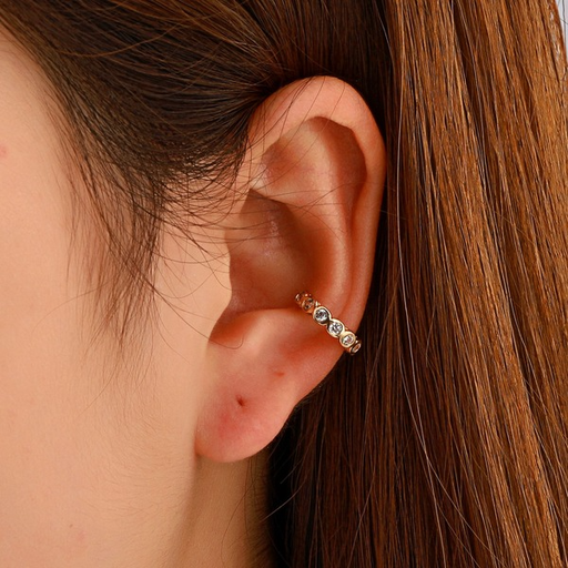 Wholesale drill C type ear clip earrings single JDC-ES-D562 Earrings JoyasDeChina Wholesale Jewelry JoyasDeChina Joyas De China