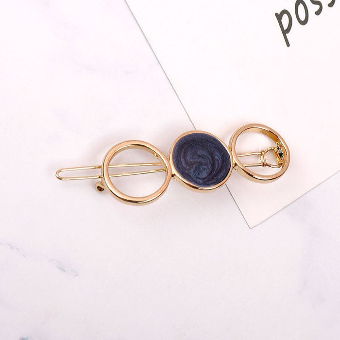 Wholesale drip star geometric circle metal hairpin JDC-HC-KX001 Hair Clips 柯羡 Wholesale Jewelry JoyasDeChina Joyas De China