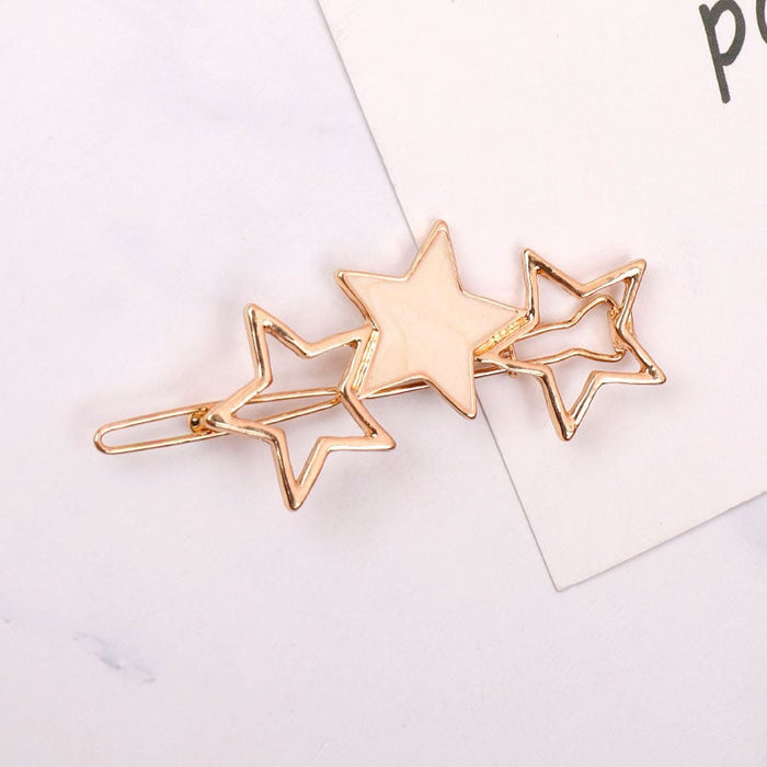 Wholesale drip star geometric circle metal hairpin JDC-HC-KX001 Hair Clips 柯羡 2 Wholesale Jewelry JoyasDeChina Joyas De China