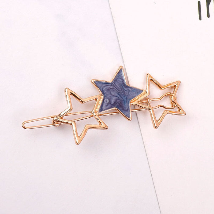 Wholesale drip star geometric circle metal hairpin JDC-HC-KX001 Hair Clips 柯羡 3 Wholesale Jewelry JoyasDeChina Joyas De China