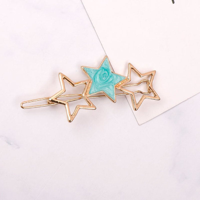 Wholesale drip star geometric circle metal hairpin JDC-HC-KX001 Hair Clips 柯羡 4 Wholesale Jewelry JoyasDeChina Joyas De China