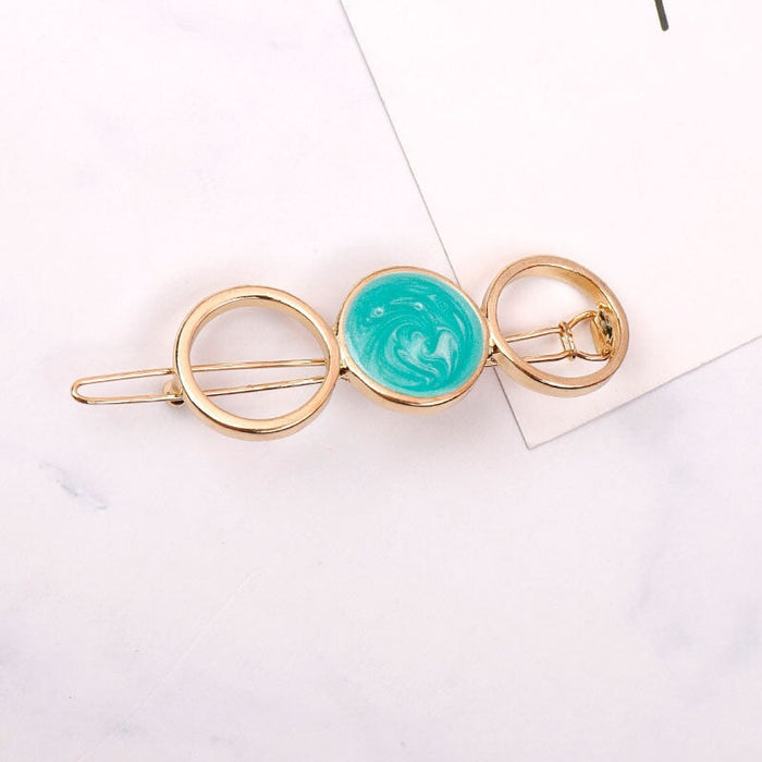 Wholesale drip star geometric circle metal hairpin JDC-HC-KX001 Hair Clips 柯羡 44 Wholesale Jewelry JoyasDeChina Joyas De China