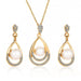 Wholesale drop necklace stud earrings two-piece set JDC-NE-Yiz002 Necklaces 艺真 Wholesale Jewelry JoyasDeChina Joyas De China