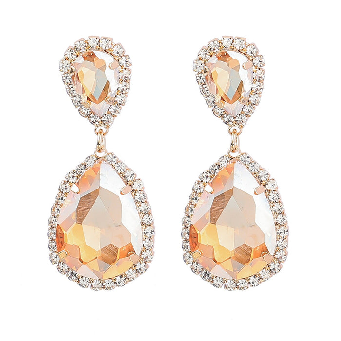 Wholesale Drop Shape Alloy Color Rhinestone Earrings JDC-ES-JL941 Earrings 氿乐 Wholesale Jewelry JoyasDeChina Joyas De China