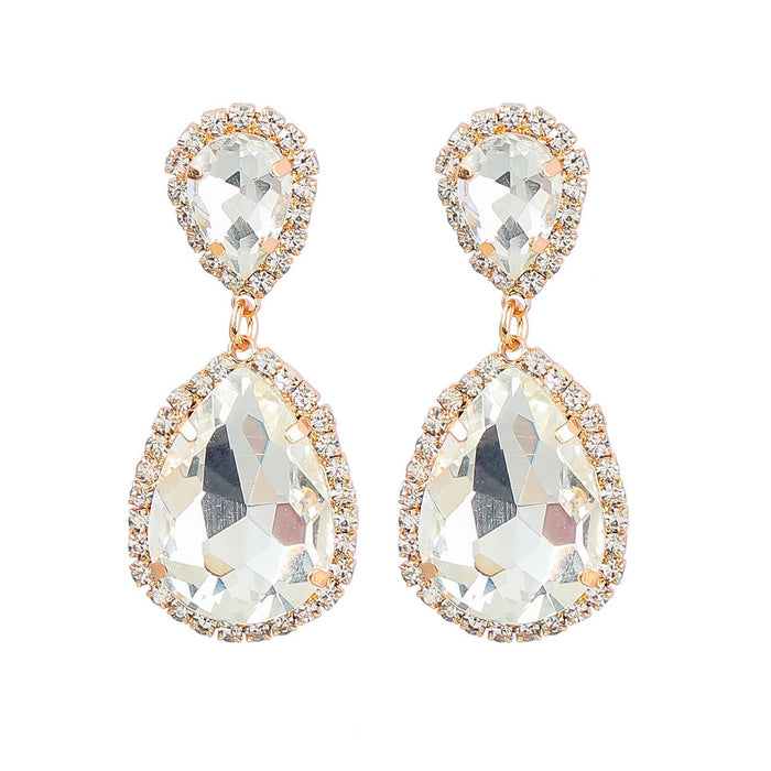 Wholesale Drop Shape Alloy Color Rhinestone Earrings JDC-ES-JL941 Earrings 氿乐 Wholesale Jewelry JoyasDeChina Joyas De China