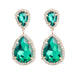 Wholesale Drop Shape Alloy Color Rhinestone Earrings JDC-ES-JL941 Earrings 氿乐 green Wholesale Jewelry JoyasDeChina Joyas De China
