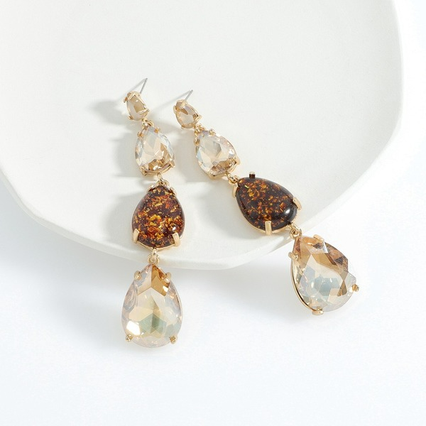 Wholesale drop shaped alloy diamond earrings JDC-ES-V116 Earrings JoyasDeChina Wholesale Jewelry JoyasDeChina Joyas De China