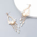 Wholesale drop-shaped resin flower acrylic tassel alloy earrings JDC-ES-JL141 Earrings JoyasDeChina white Wholesale Jewelry JoyasDeChina Joyas De China