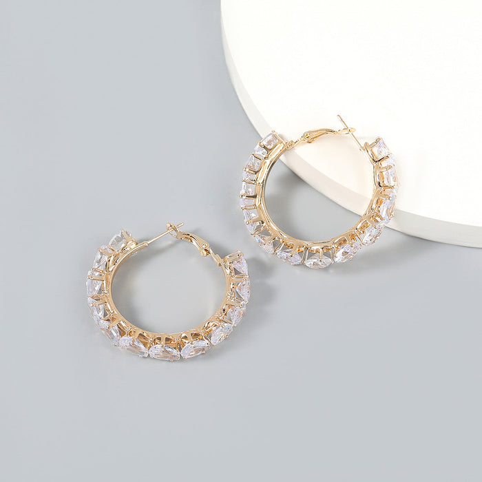 Wholesale drop shaped zircon Diamond Earrings JDC-ES-JL526 Earrings JoyasDeChina No. 3 gold Wholesale Jewelry JoyasDeChina Joyas De China