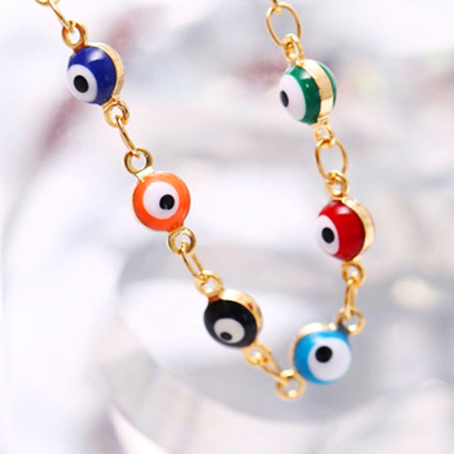 Wholesale dry flower retro color eye thousand flower copper anklets JDC-AS-YeB004 anklets 烨贝 Wholesale Jewelry JoyasDeChina Joyas De China