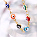 Wholesale dry flower retro color eye thousand flower copper anklets JDC-AS-YeB004 anklets 烨贝 Wholesale Jewelry JoyasDeChina Joyas De China