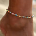 Wholesale dry flower retro color eye thousand flower copper anklets JDC-AS-YeB004 anklets 烨贝 AF093-01 Wholesale Jewelry JoyasDeChina Joyas De China