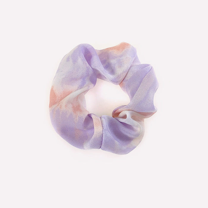 Wholesale dyed fabric wide-brimmed processed Hair Scrunchies JDC-HS-O062 Hair Scrunchies JoyasDeChina Purple tie stained large intestine hair ring Wholesale Jewelry JoyasDeChina Joyas De China