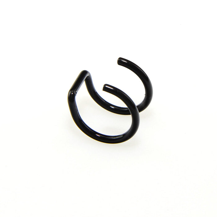 Wholesale ear clip without ear hole JDC-ES-LX006 Piercings JoyasDeChina black Wholesale Jewelry JoyasDeChina Joyas De China