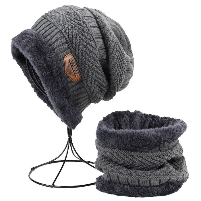 Wholesale ear protection wool hat JDC-FH-LS001 Fashionhat JoyasDeChina Light grey hat + scarf Wholesale Jewelry JoyasDeChina Joyas De China