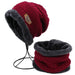 Wholesale ear protection wool hat JDC-FH-LS001 Fashionhat JoyasDeChina wine red hat + scarf Wholesale Jewelry JoyasDeChina Joyas De China