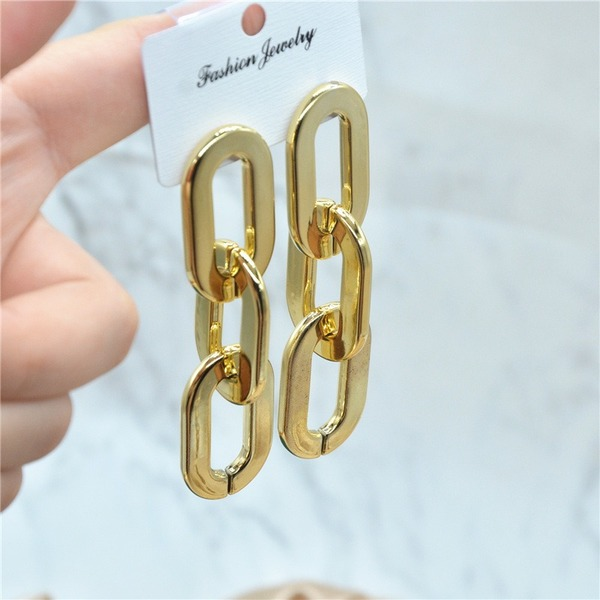 Bulk Jewelry Wholesale earring geometric chain Ekli minimalist French earringsJDC-ES-xc152 Wholesale factory from China YIWU China