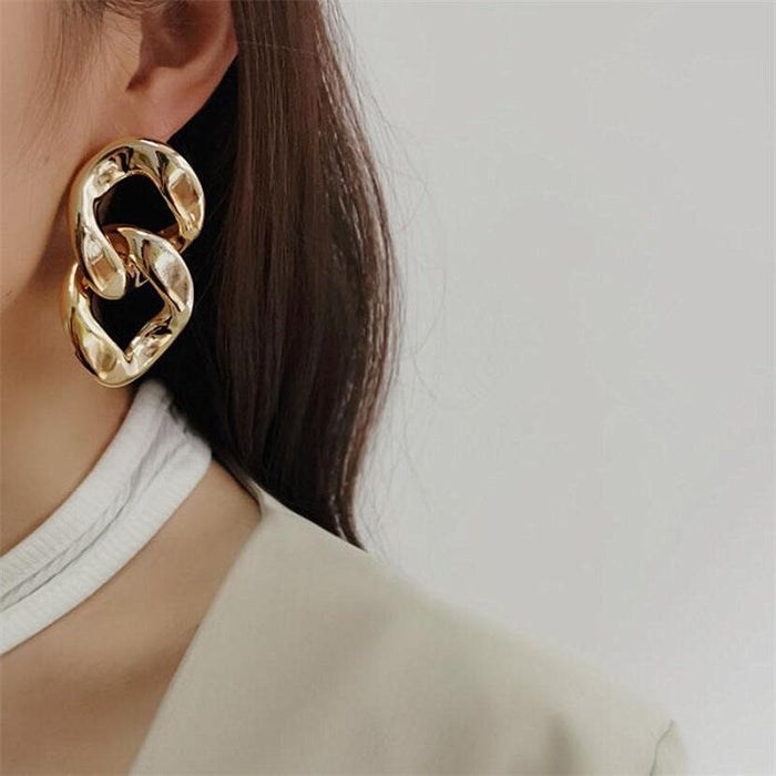 Wholesale earring geometric chain tassel long earrings earring accessories popularJDC-ES-xc061 Earrings JoyasDeChina E284 Wholesale Jewelry JoyasDeChina Joyas De China