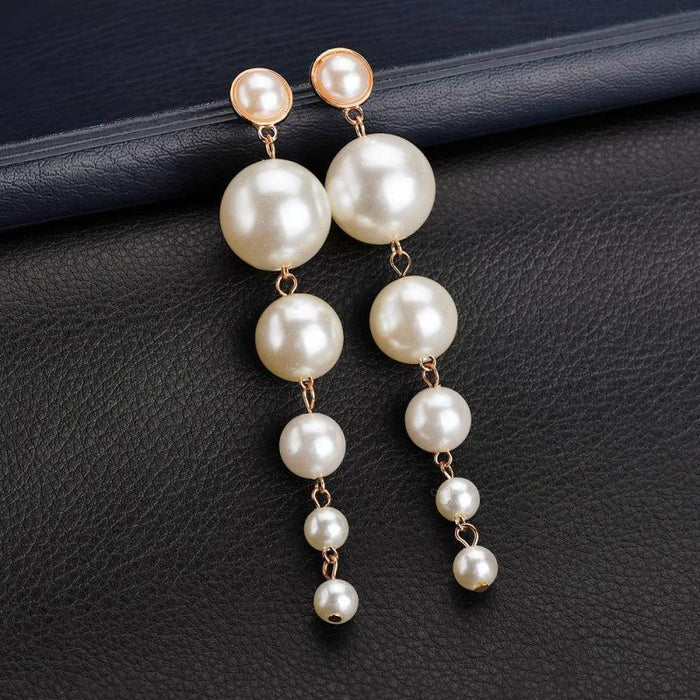Wholesale earring size artificial pearl long JDC-ES-xc178 Earrings JoyasDeChina SE276 Wholesale Jewelry JoyasDeChina Joyas De China