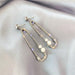 Wholesale earrings 925 silver needle gold plated zircon JDC-ES-xc246 Earrings JoyasDeChina silvery Wholesale Jewelry JoyasDeChina Joyas De China