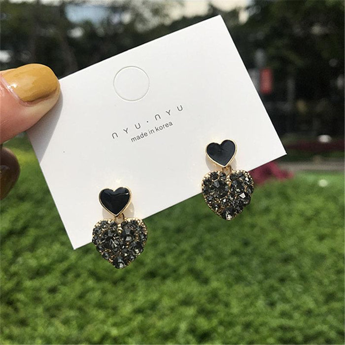 Bulk Jewelry Wholesale earrings 925 silver needle love pink heart-shaped JDC-ES-xc296 Wholesale factory from China YIWU China