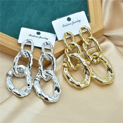 Bulk Jewelry Wholesale earrings acrylic CCB chain geometric earrings JDC-ES-xc143 Wholesale factory from China YIWU China