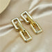 Wholesale Earrings acrylic tassel geometric hollow out silver needleJDC-ES-xc053 Earrings JoyasDeChina golden Wholesale Jewelry JoyasDeChina Joyas De China