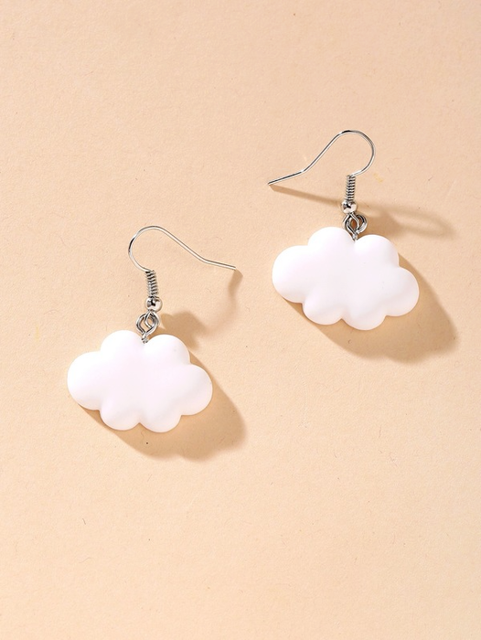 Bulk Jewelry Wholesale Earrings Acrylic white cute clouds JDC-ES-xy038 Wholesale factory from China YIWU China