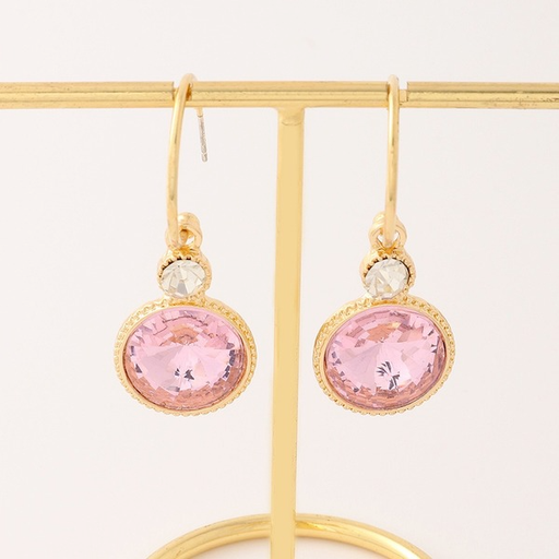 Bulk Jewelry Wholesale Earrings Alloy inlaid with pink crystals JDC-ES-e151 Wholesale factory from China YIWU China